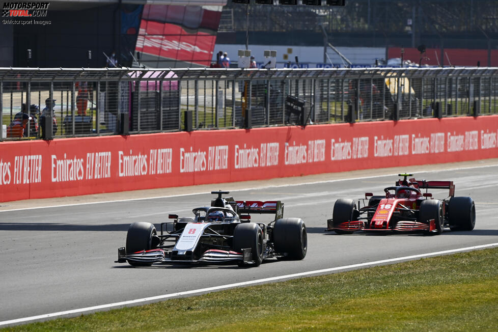 Romain Grosjean (Haas) und Charles Leclerc (Ferrari) 