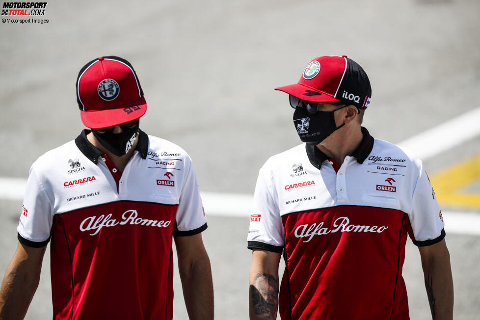 Antonio Giovinazzi (Alfa Romeo) und Kimi Räikkönen (Alfa Romeo) 