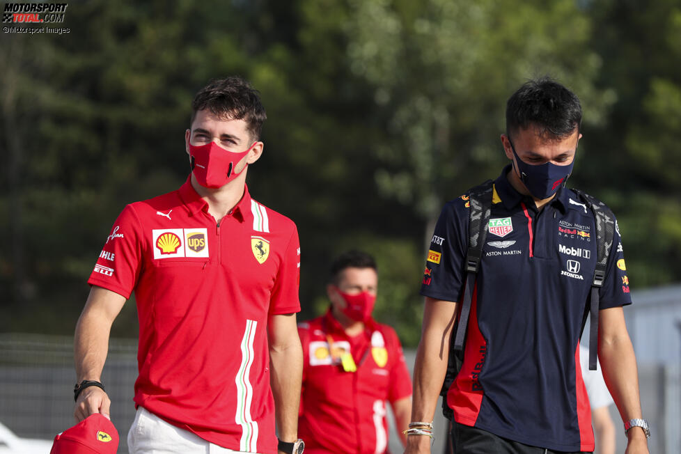 Charles Leclerc (Ferrari) und Alexander Albon (Red Bull) 