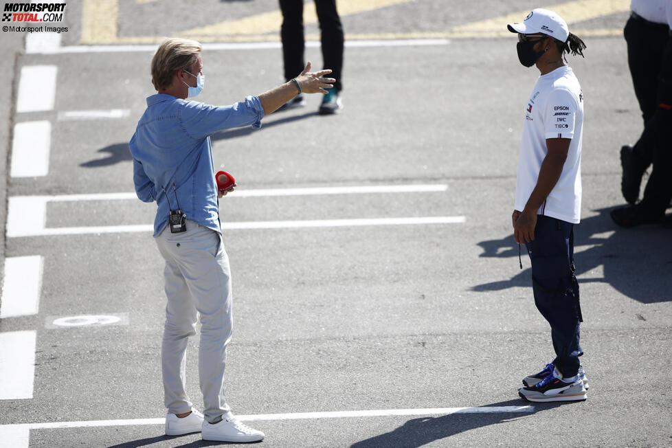 Lewis Hamilton (Mercedes) und Nico Rosberg 
