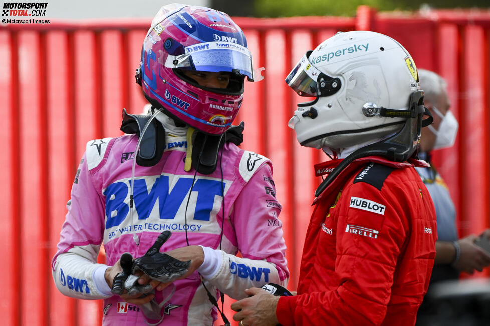 Lance Stroll (Racing Point) und Sebastian Vettel (Ferrari) 