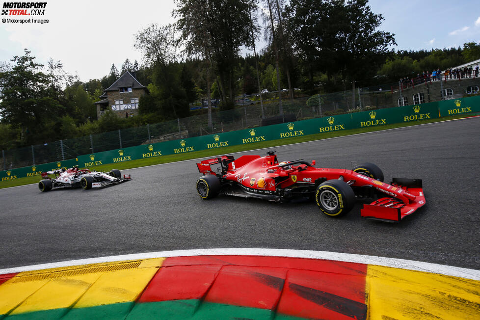 Sebastian Vettel (Ferrari) und Antonio Giovinazzi (Alfa Romeo) 