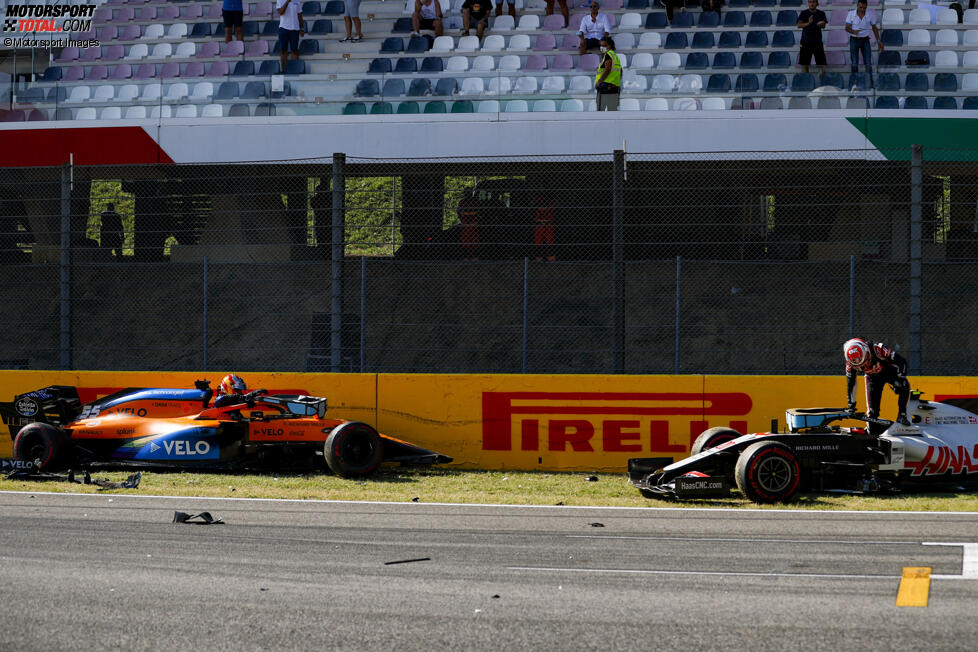 Carlos Sainz (McLaren) und Kevin Magnussen (Haas) 