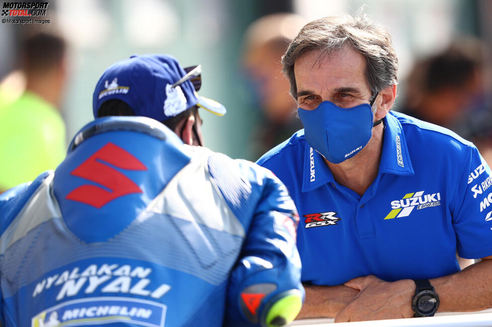 Joan Mir und Davide Brivio (Suzuki) 