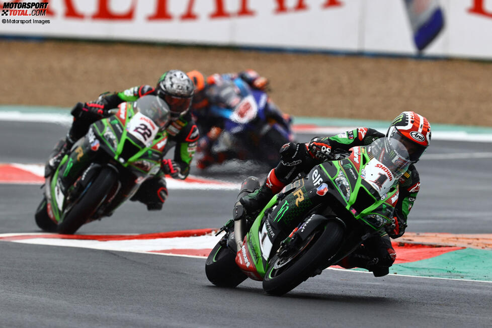 Jonathan Rea, Alex Lowes und Michael van der Mark 