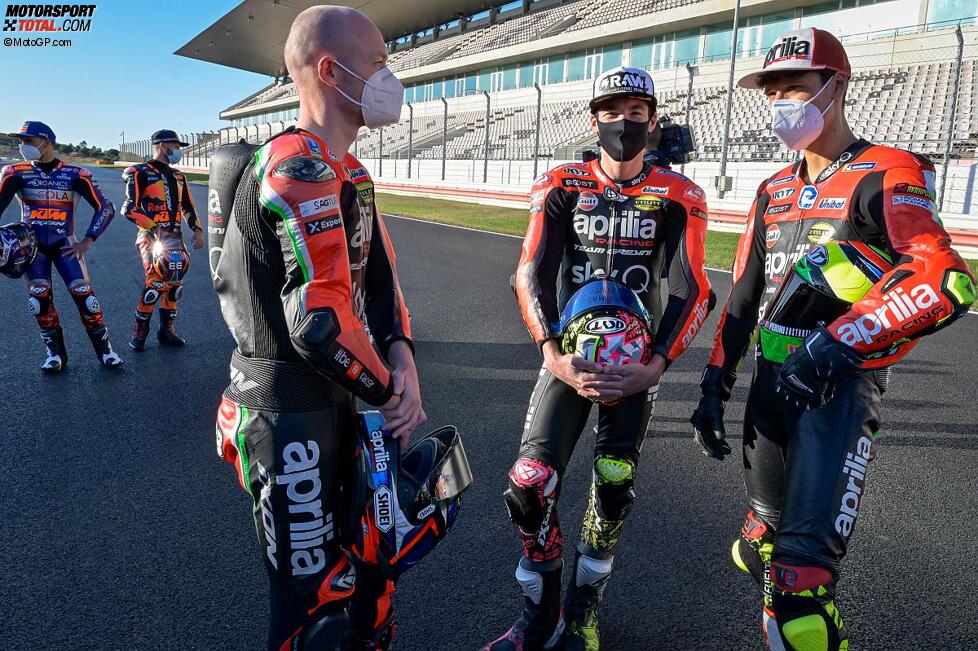 Bradley Smith, Aleix Espargaro und Lorenzo Savadori 