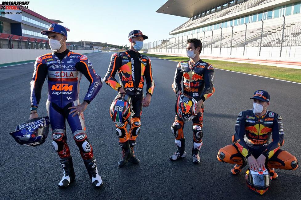 Miguel Oliveira, Brad Binder Dani Pedrosa und Pol Espargaro 