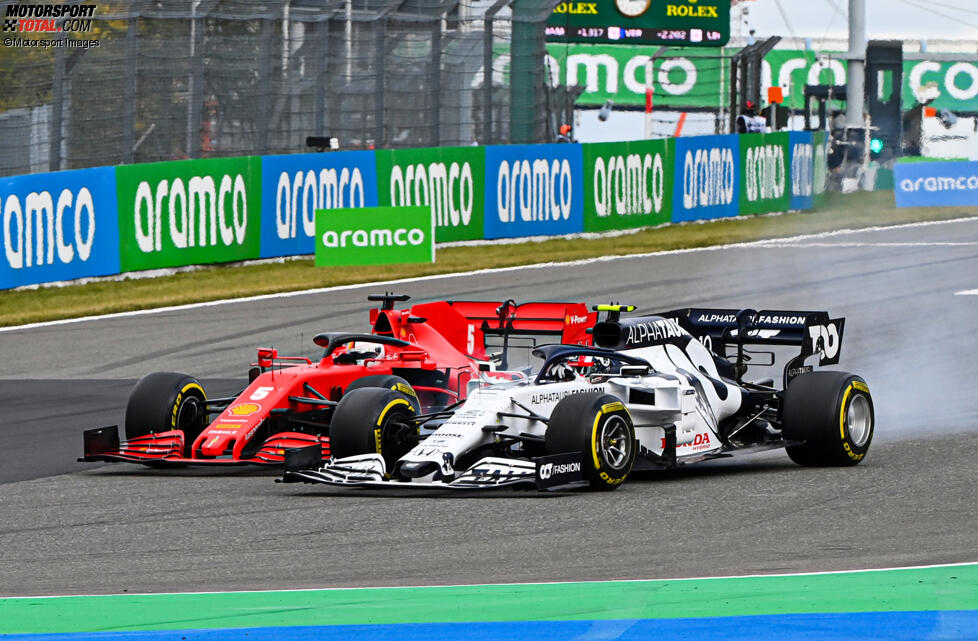 Pierre Gasly (AlphaTauri) und Sebastian Vettel (Ferrari) 