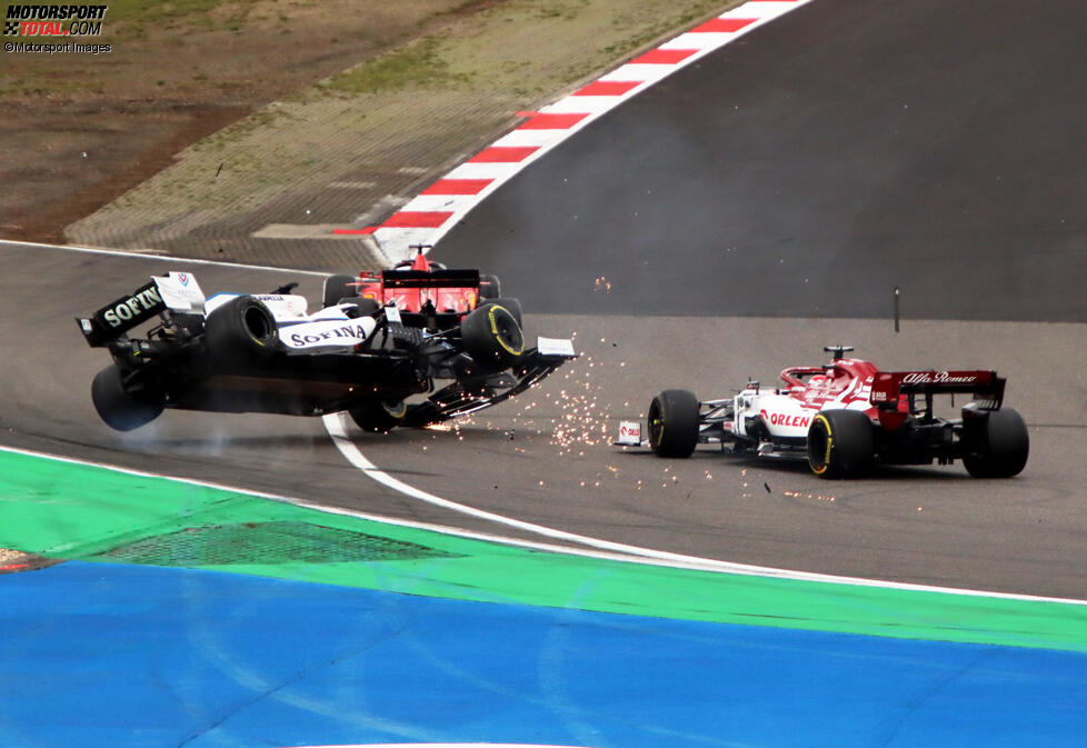 George Russell (Williams) und Kimi Räikkönen (Alfa Romeo) 