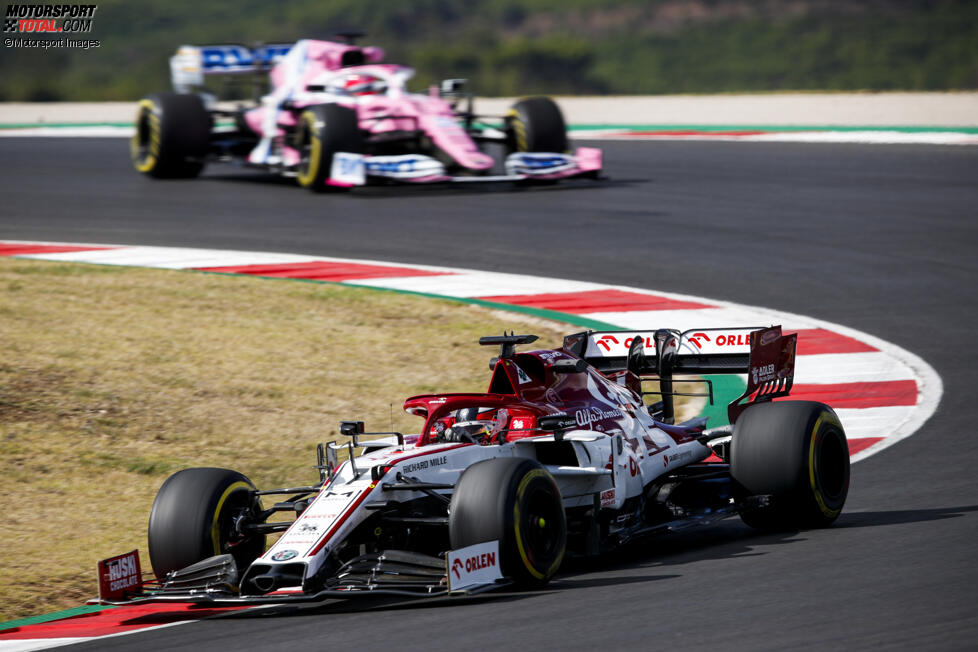 Kimi Räikkönen (Alfa Romeo) und Sergio Perez (Racing Point) 