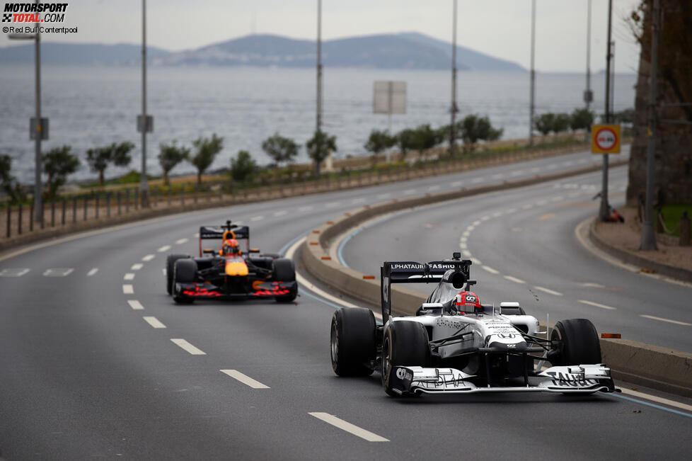 Pierre Gasly (AlphaTauri) und Alexander Albon (Red Bull) 