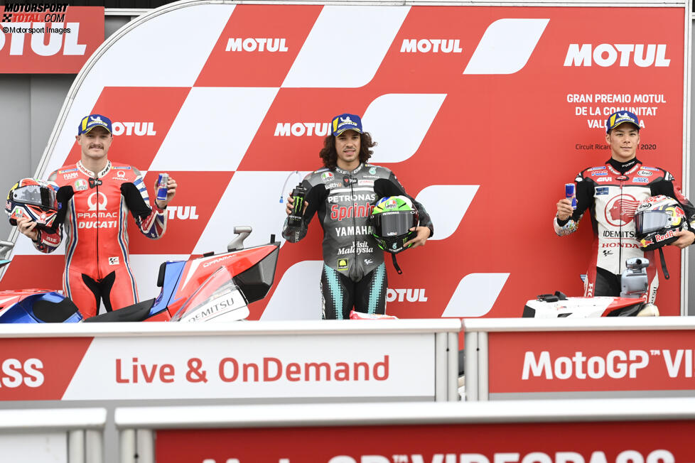 Jack Miller (Pramac), Franco Morbidelli (Petronas) und Takaaki Nakagami () 