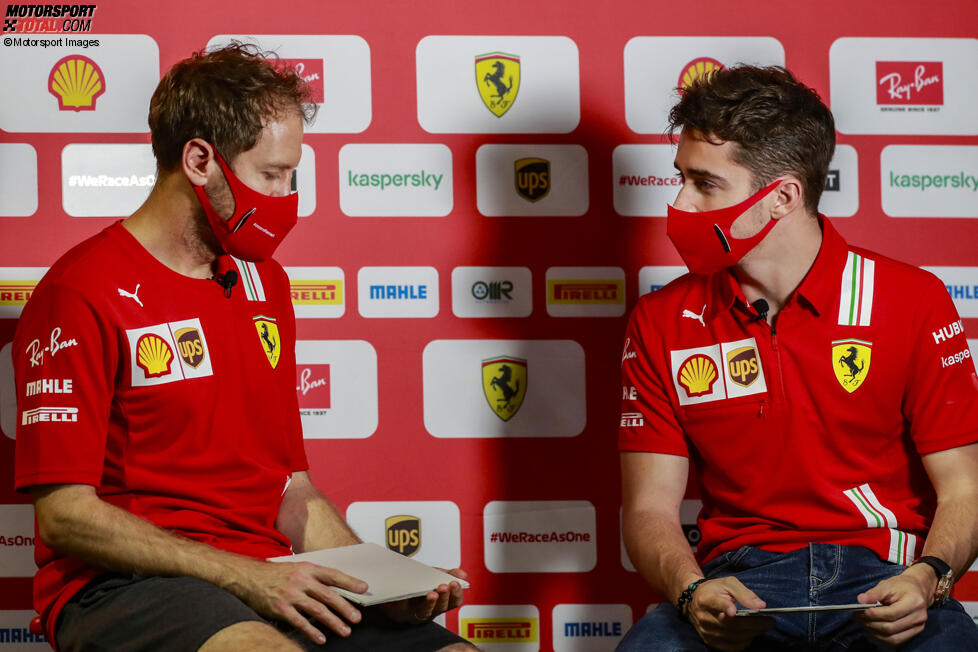 Sebastian Vettel (Ferrari) und Charles Leclerc (Ferrari) 