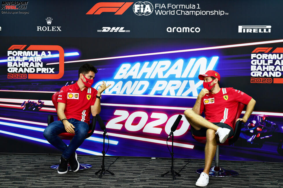 Charles Leclerc (Ferrari) und Sebastian Vettel (Ferrari) 