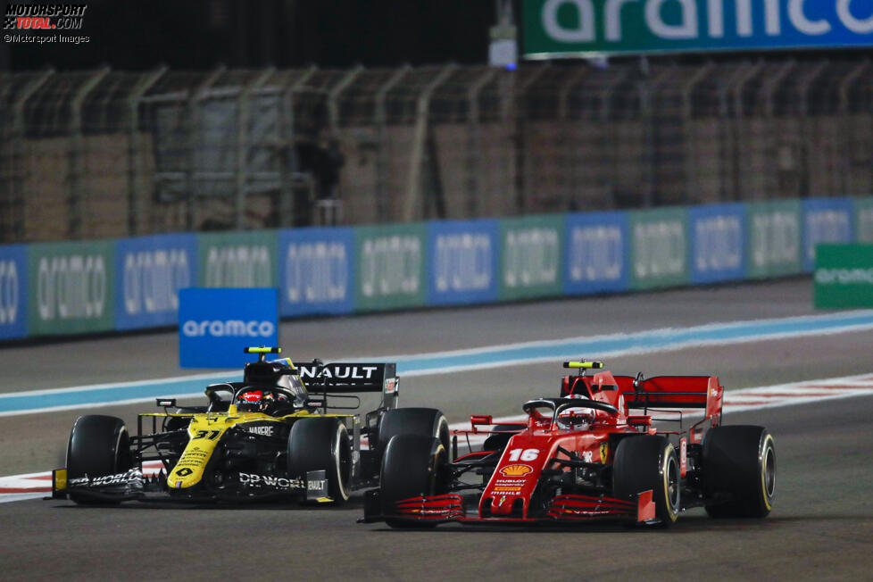 Charles Leclerc (Ferrari) und Esteban Ocon (Renault) 