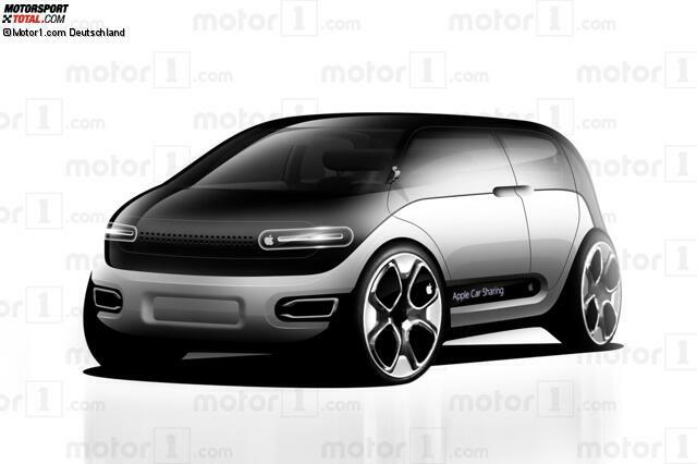 Apple Car (Rendering von Motor1)