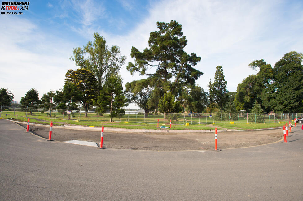 Umbauarbeiten im Albert Park in Melbourne