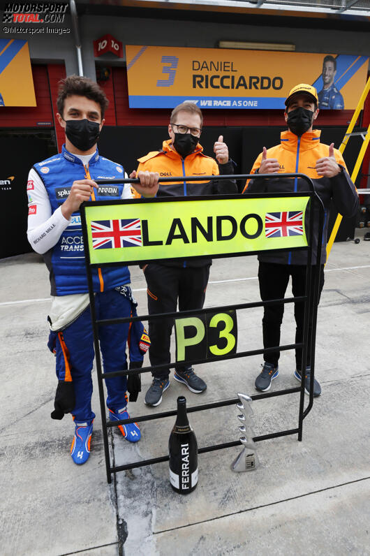 Lando Norris (McLaren) und Andreas Seidl 