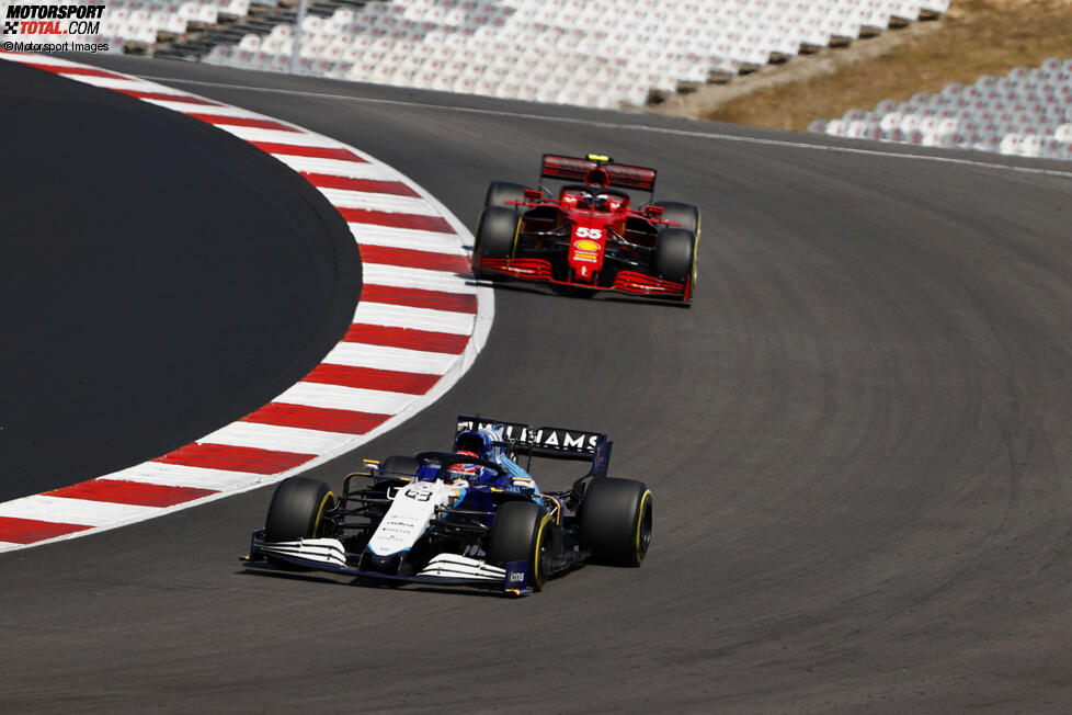 George Russell (Williams) und Carlos Sainz (Ferrari) 