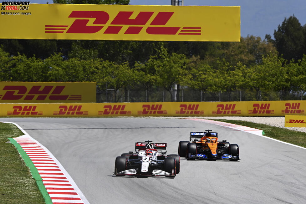 Kimi Räikkönen (Alfa Romeo) und Daniel Ricciardo (McLaren) 