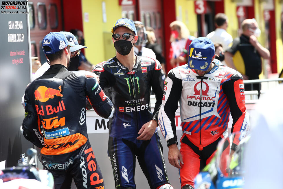 Fabio Quartararo (Yamaha), Johann Zarco (Pramac) und Miguel Oliveira (KTM) 
