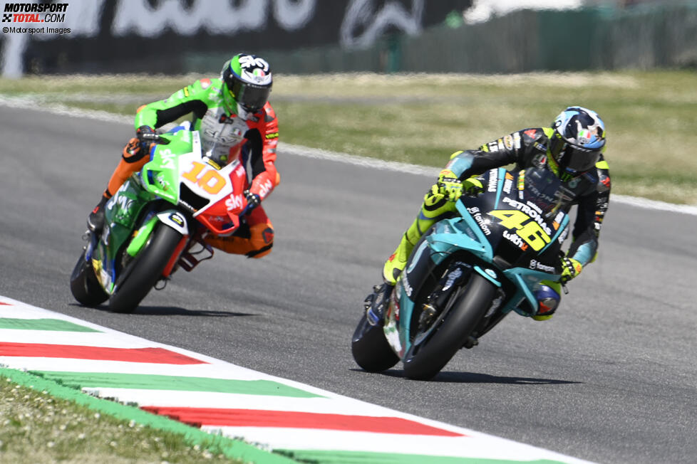 Valentino Rossi vor Luca Marini 