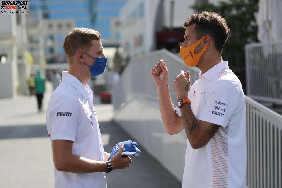 Mick Schumacher (Haas) und Daniel Ricciardo (McLaren) 