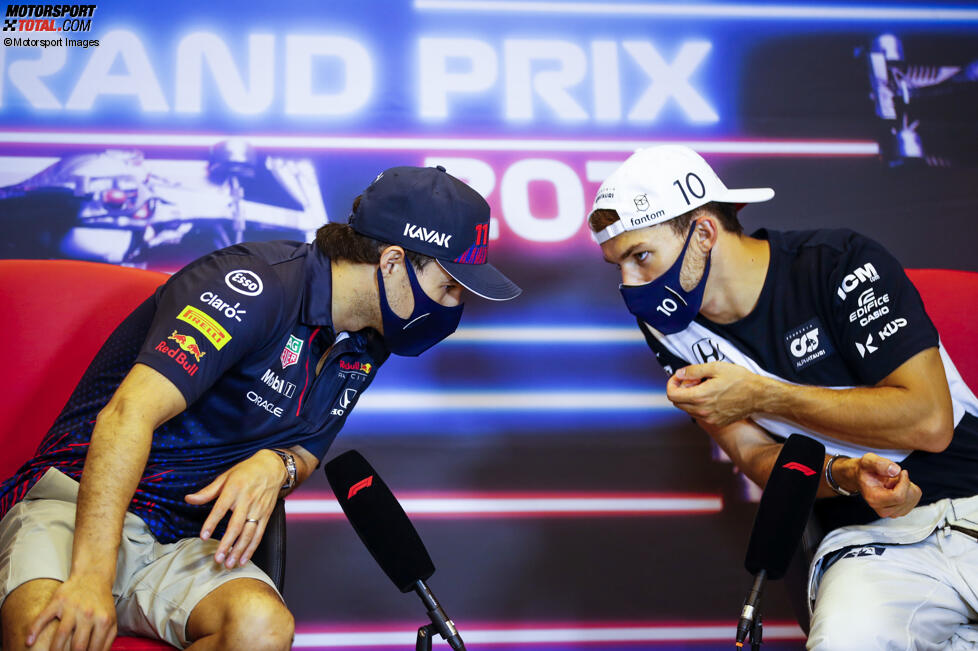 Sergio Perez (Red Bull) und Pierre Gasly (AlphaTauri) 