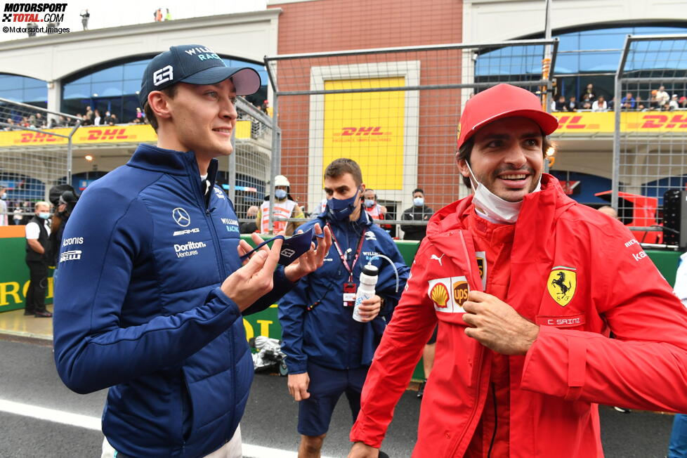 George Russell (Williams) und Carlos Sainz (Ferrari) 