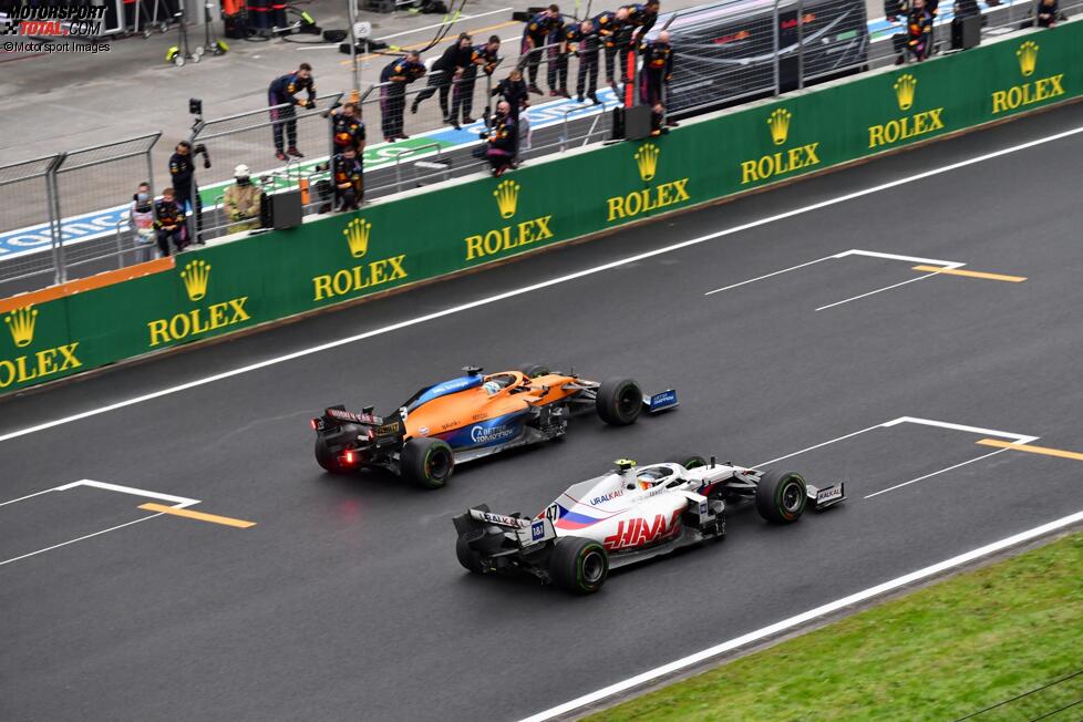 Daniel Ricciardo (McLaren) und Mick Schumacher (Haas) 