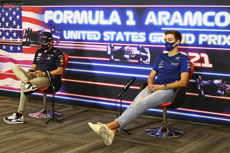 Sergio Perez (Red Bull) und George Russell (Williams) 
