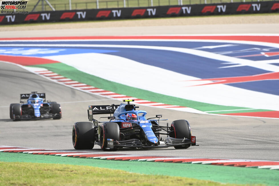 Esteban Ocon (Alpine) und Fernando Alonso (Alpine) 