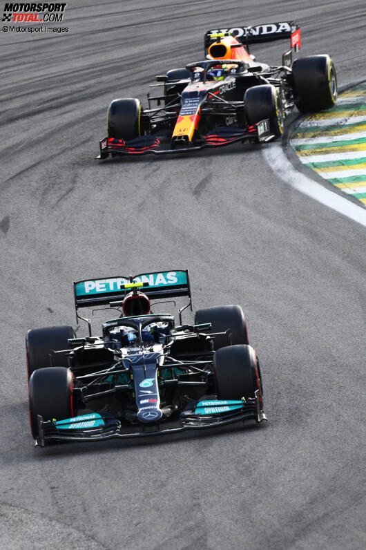 Valtteri Bottas (Mercedes) und Sergio Perez (Red Bull) 