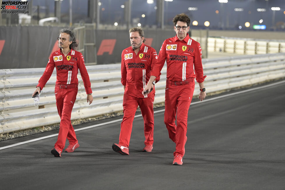 Ferrari-Sportchef Laurent Mekies und Teamchef Mattia Binotto 