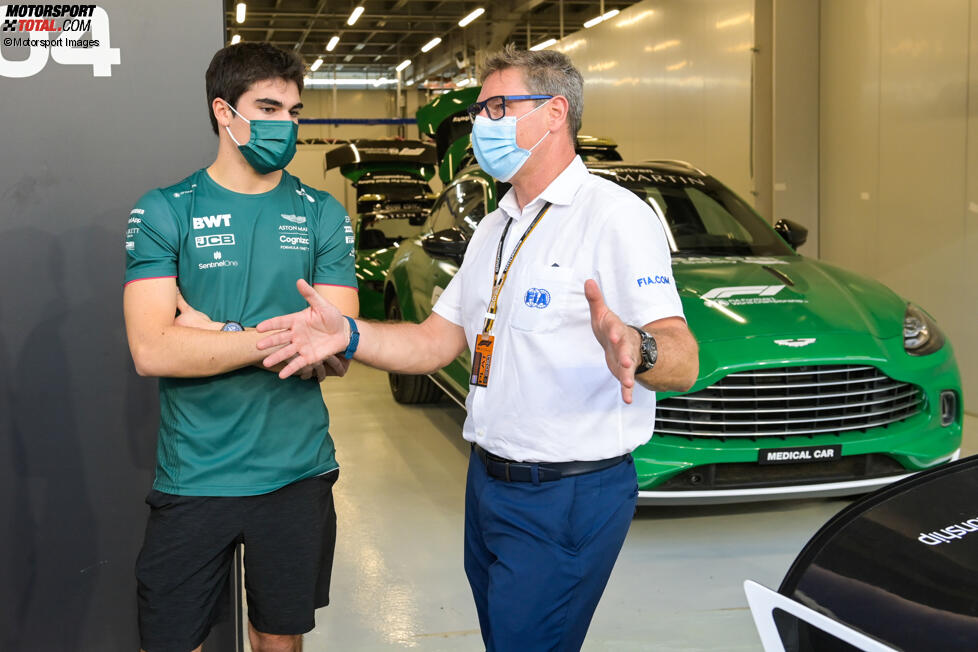 Lance Stroll (Aston Martin) mit Bernd Mayländer