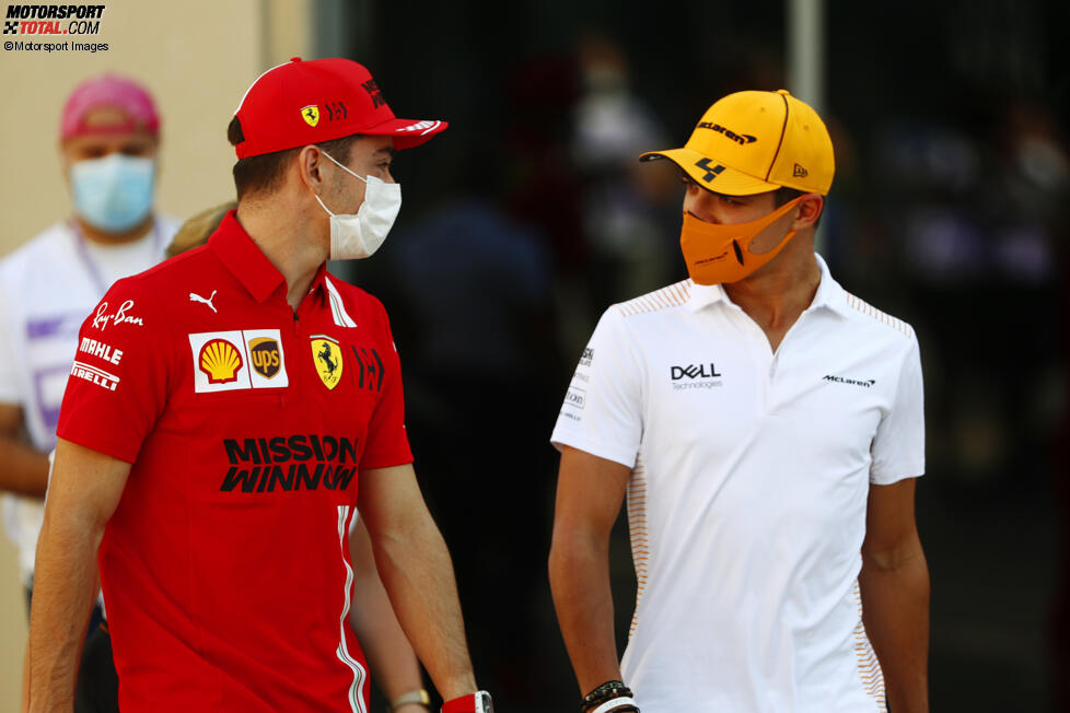 Charles Leclerc (Ferrari) und Lando Norris (McLaren) 
