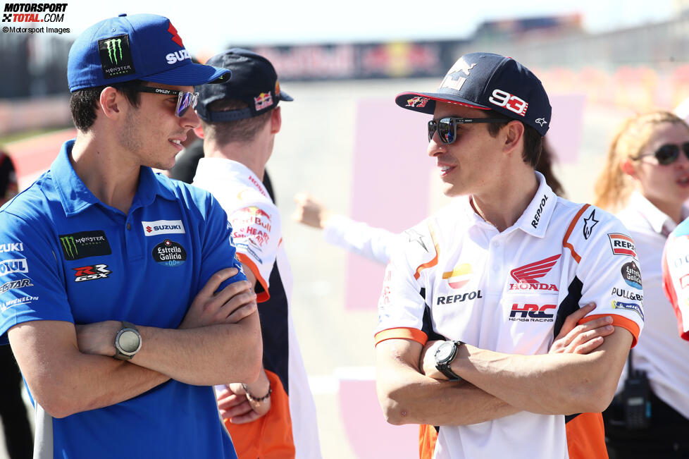 Alex Rins (Suzuki) und Marc Marquez (Honda) 