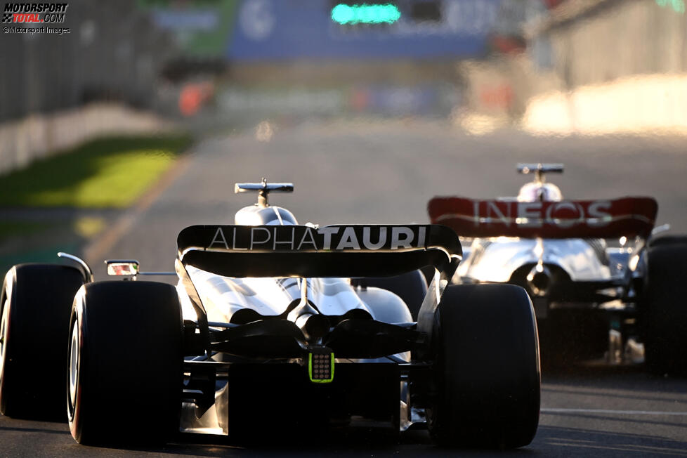 George Russell (Mercedes) und Pierre Gasly (AlphaTauri) 