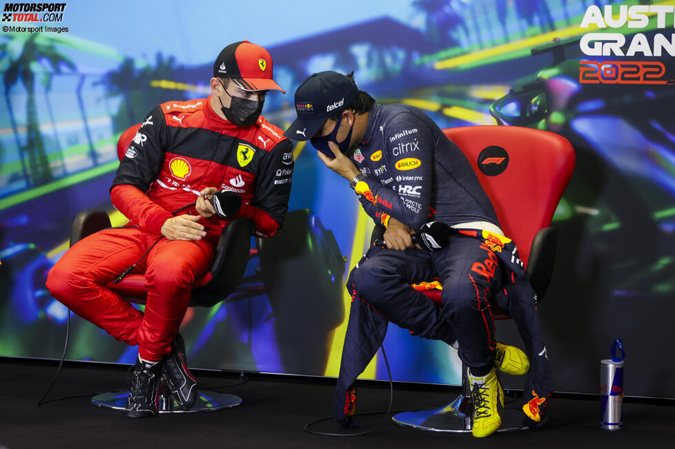 Charles Leclerc (Ferrari) und Sergio Perez (Red Bull) 