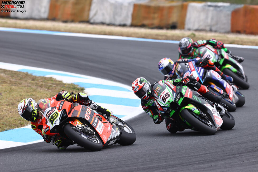 Alvaro Bautista, Jonathan Rea und Toprak Razgatlioglu 