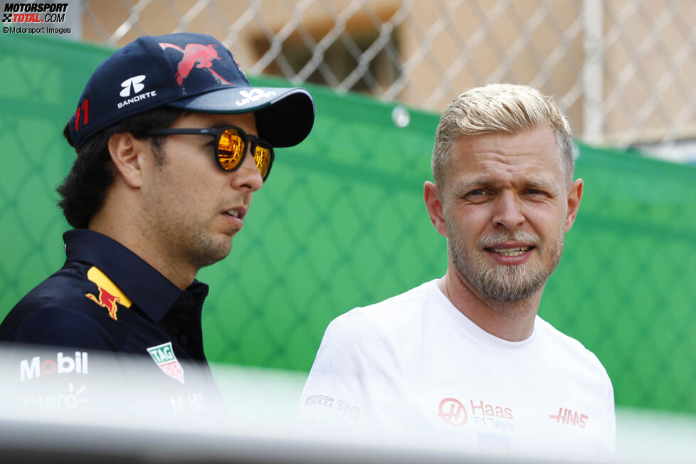 Sergio Perez (Red Bull) und Kevin Magnussen (Haas) 