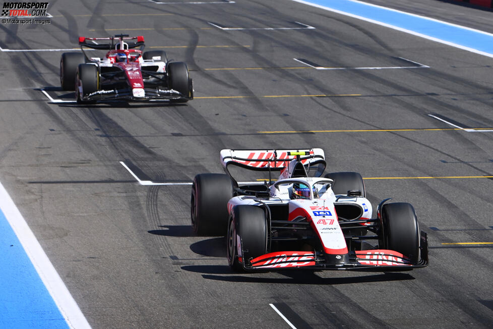 Mick Schumacher (Haas) und Valtteri Bottas (Alfa Romeo) 