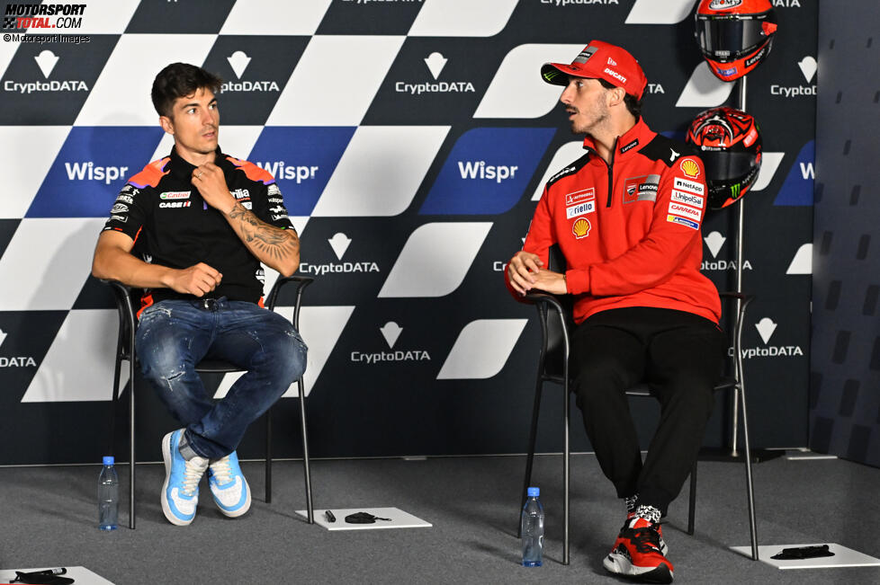 Maverick Vinales (Aprilia) und Francesco Bagnaia (Ducati) 