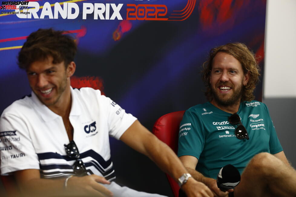 Pierre Gasly (AlphaTauri) und Sebastian Vettel (Aston Martin) 