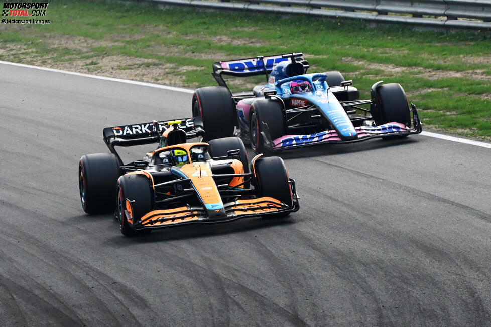 Lando Norris (McLaren) und Fernando Alonso (Alpine) 
