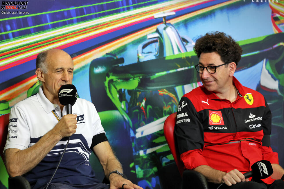 Franz Tost (AlphaTauri) und Mattia Binotto (Ferrari) 