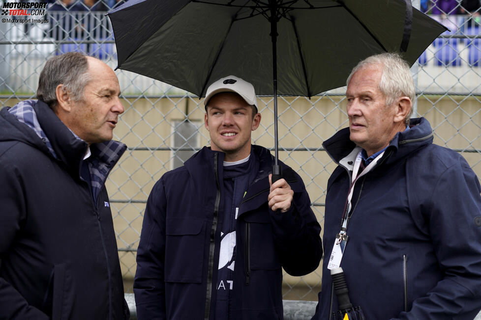 Gerhard Berger, Nick Cassidy (AF-Corse-Ferrari) und Helmut Marko 