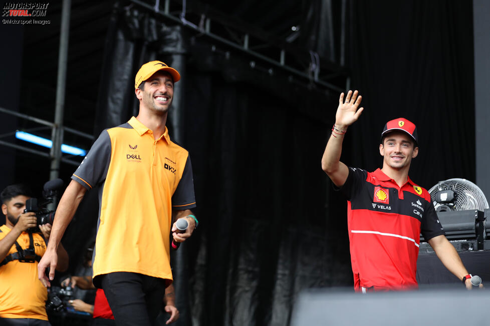 Daniel Ricciardo (McLaren) und Charles Leclerc (Ferrari) 