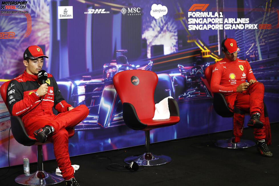 Charles Leclerc (Ferrari) und Carlos Sainz (Ferrari) 