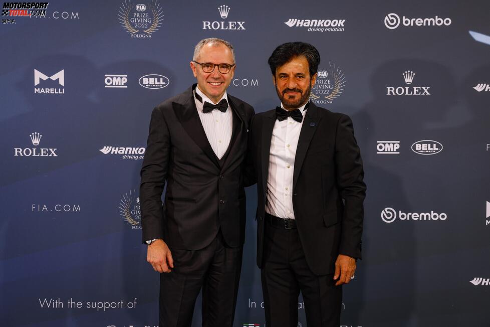 Stefano Domenicali (Formel-1-CEO) und Mohammed bin Sulayem (FIA-Präsident)